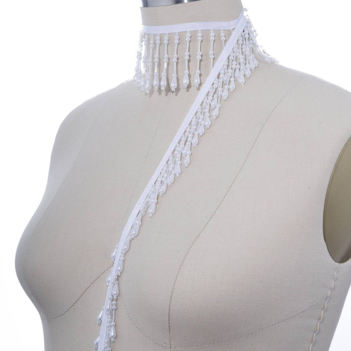 Pearl Fringe Trim White 2 Inch