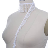 Pearl Fringe Trim White 2 Inch
