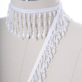 Pearl Fringe Trim White 2 Inch