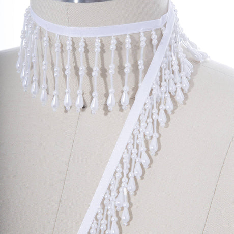 Pearl Fringe Trim White 2 Inch