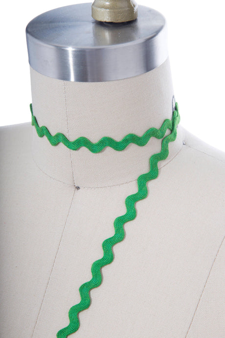 Ric Rac Trim Christmas Green