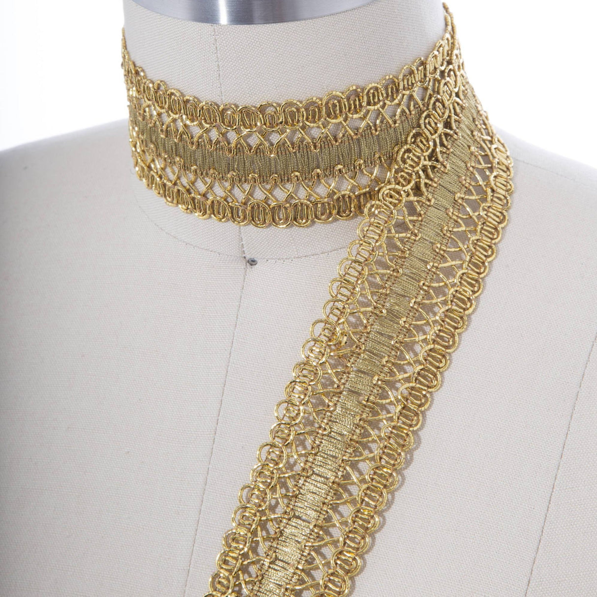 Gimp Trim Metallic Gold Silver 1.75 Inch
