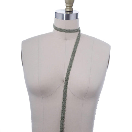 Gimp Trim Braided Moss Green 5/8"