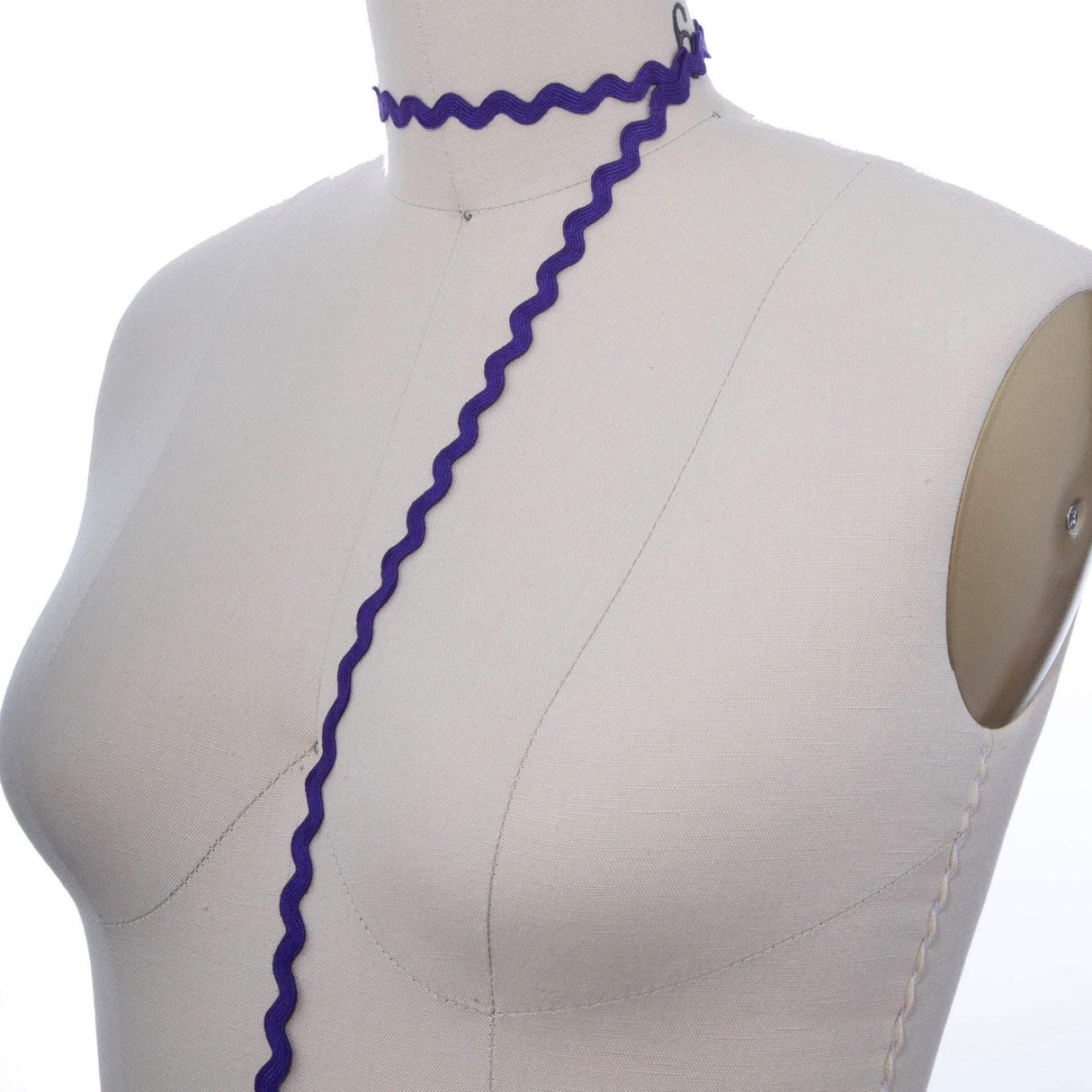 Ric Rac Trim Cotton Purple 8mm