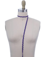 Ric Rac Trim Cotton Purple 8mm
