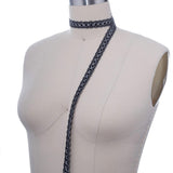 Gimp Trim Black Silver 5/8 Inch