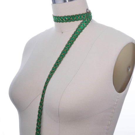 Gimp Trim Shamrock Green Gold 5/8 Inch
