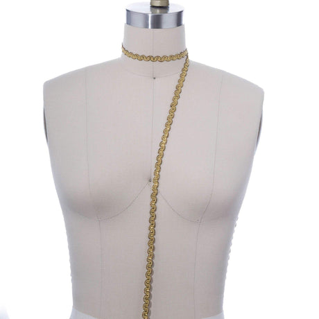 Gimp Trim Yellow Gold 3/8" Scrolled