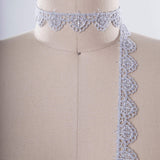 Silver Metallic Scalloped Lace Trim