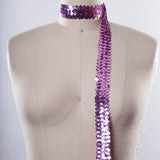 Stretch Sequin Trim Mauve Pink 1 Yard