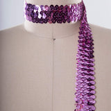 Stretch Sequin Trim Mauve Pink 1 Yard
