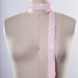 Stretch Sequined Trim Light Baby Pink