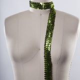 Stretch Sequin Trim Pear Green 1.25 Inch