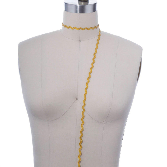 Ric Rac Trim Gold Metallic 2 Yards