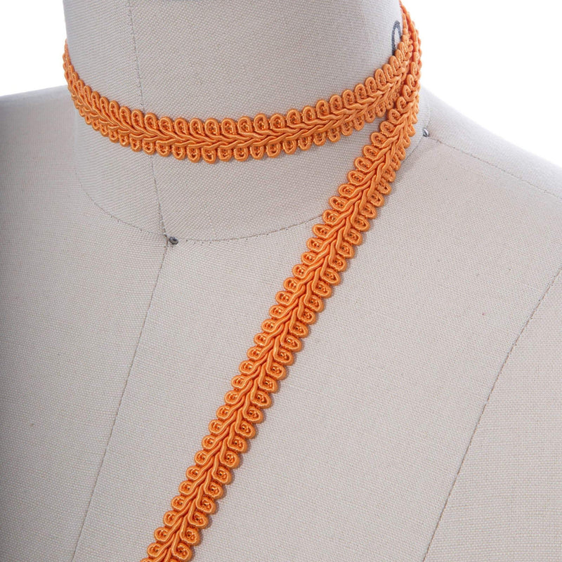 Gimp Trim Orange Braided 5/8"