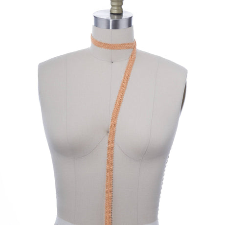 Braided Gimp Trim Cantaloupe Orange 5/8"