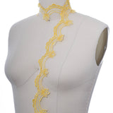Beaded Lace Trim Yellow Scalloped