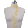 Beaded Lace Trim Yellow Scalloped
