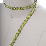 Gimp Trim Gold Accents Lime Green 3/8"