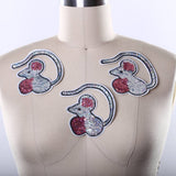Mouse Patch Silver Iridescent Sequined
