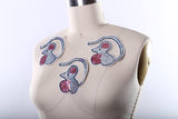Mouse Patch Silver Iridescent Sequined
