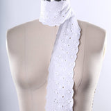 Eyelet Lace Trim White Cotton 3in Scalloped