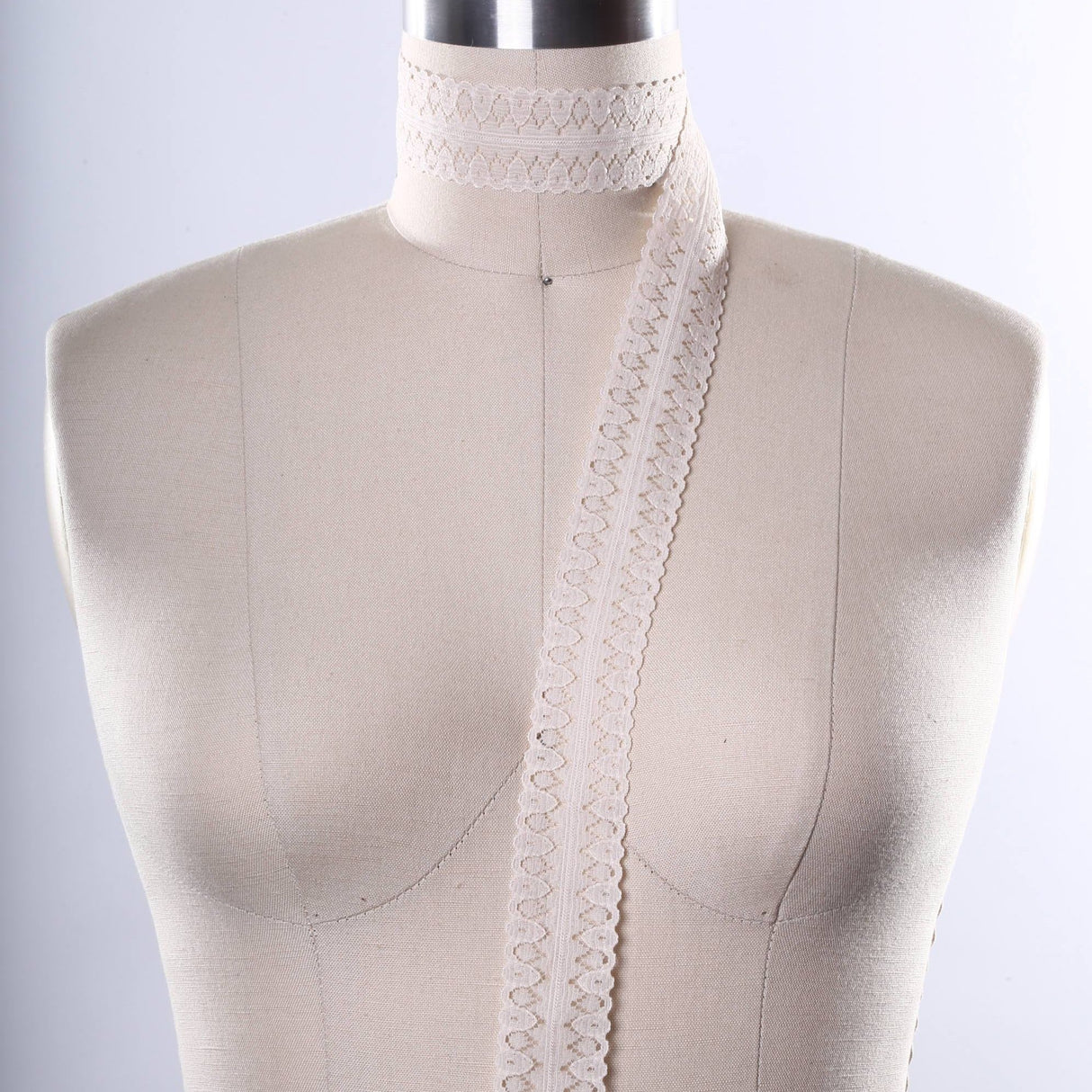 Cluny Cotton Lace Trim Nude Eyelet