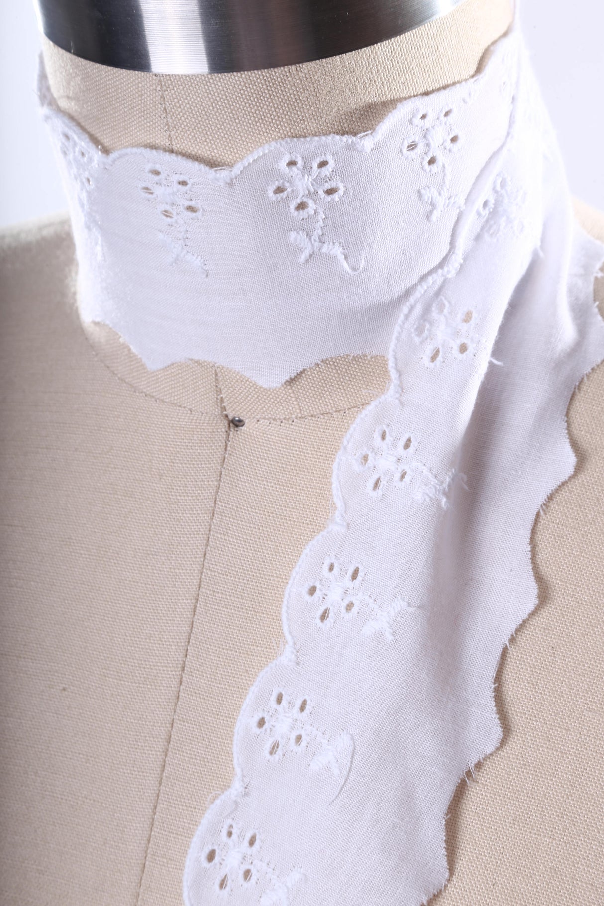 Eyelet Cotton Lace Trim White 2in Daisy