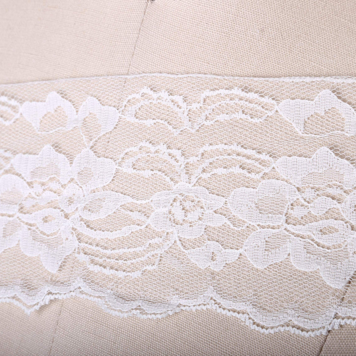 Floral Lace Trim White 2 Yards