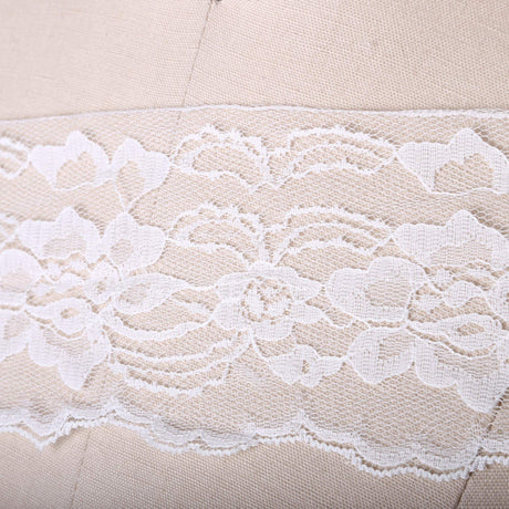 Floral Lace Trim White 2 Yards