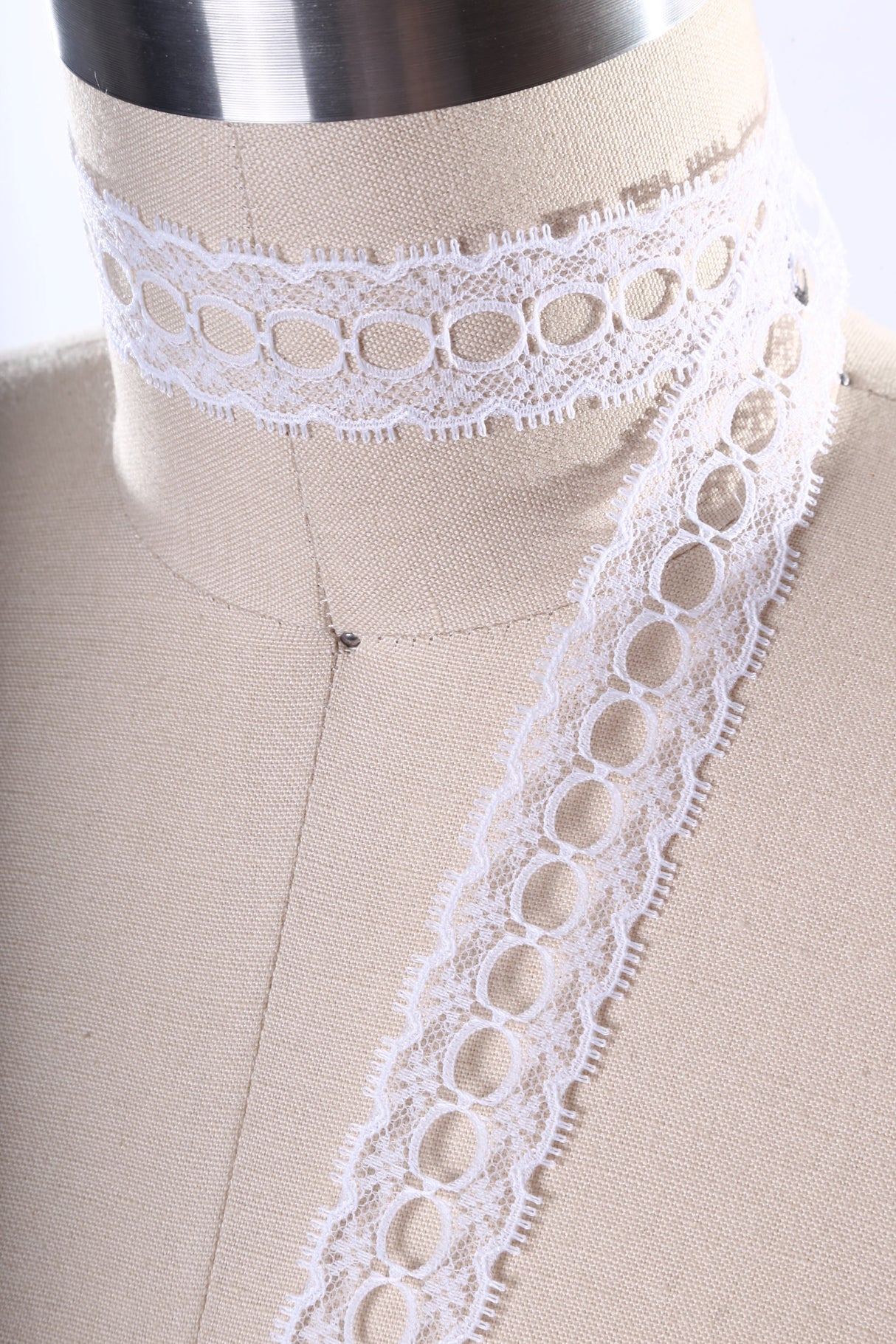 Eyelet Lace Trim White 1 Inch