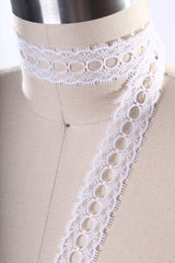Eyelet Lace Trim White 1 Inch