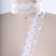 Lace Trim White Scalloped Floral 1 Inch
