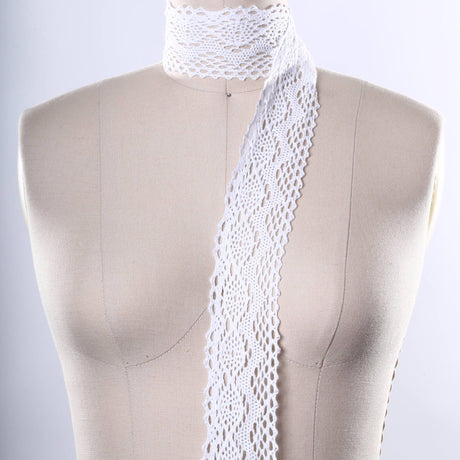 Cluny Lace Trim White 2.25 Inch