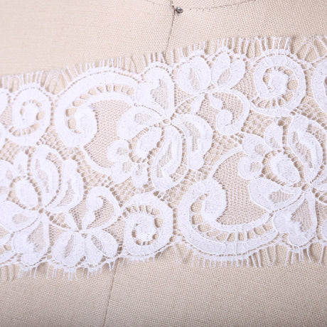 Chantilly Lace Trim White Black