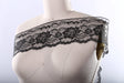 Floral Polyester Lace Trim Black White