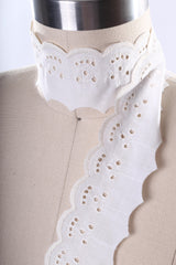 Eyelet Lace Trim Ivory Cotton Scalloped Edging