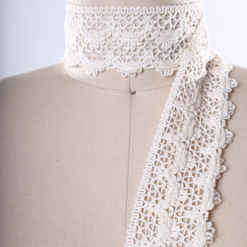 Cluny Lace Trim Ivory 2 Inch Scalloped