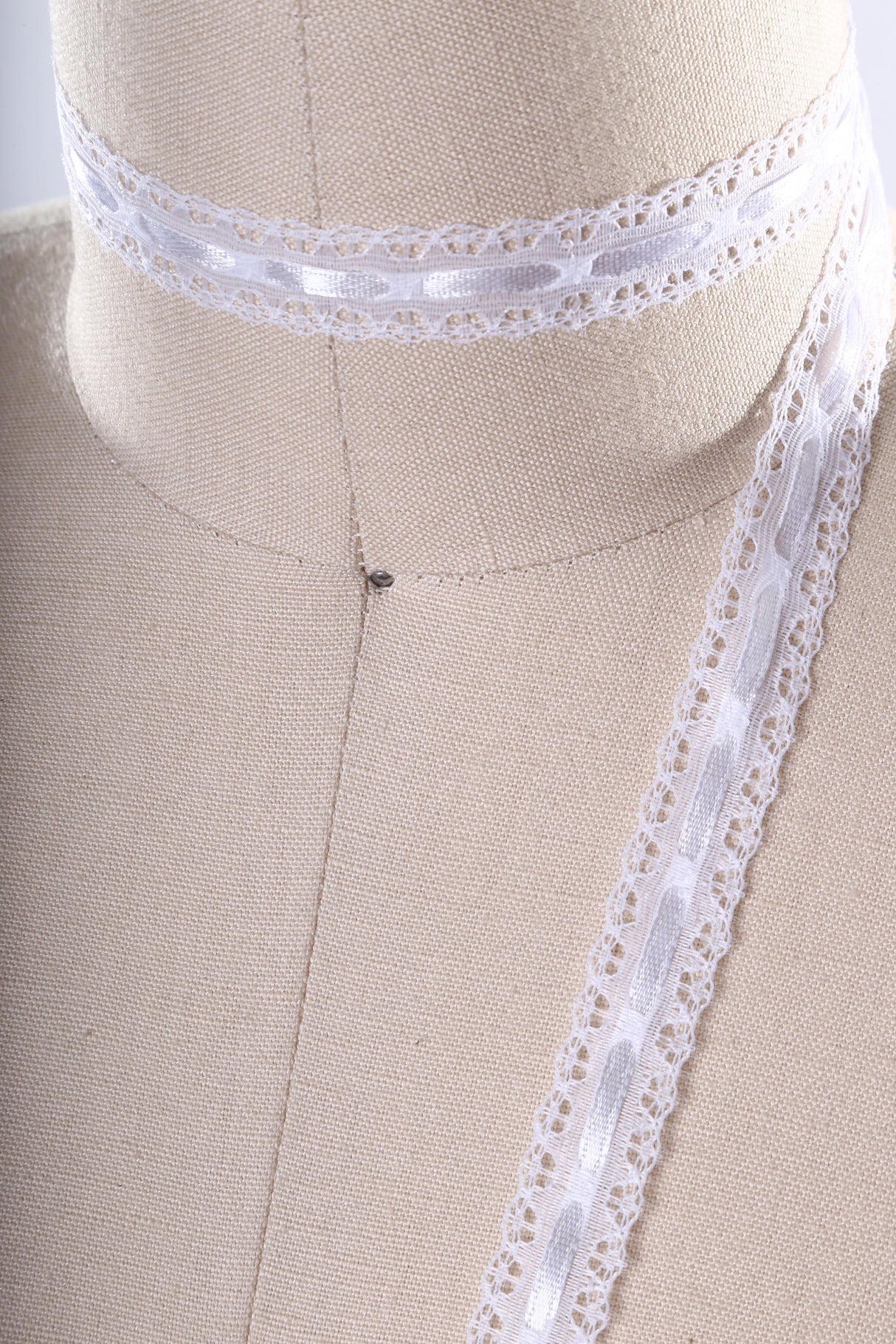 Eyelet Lace Trim White Polyester