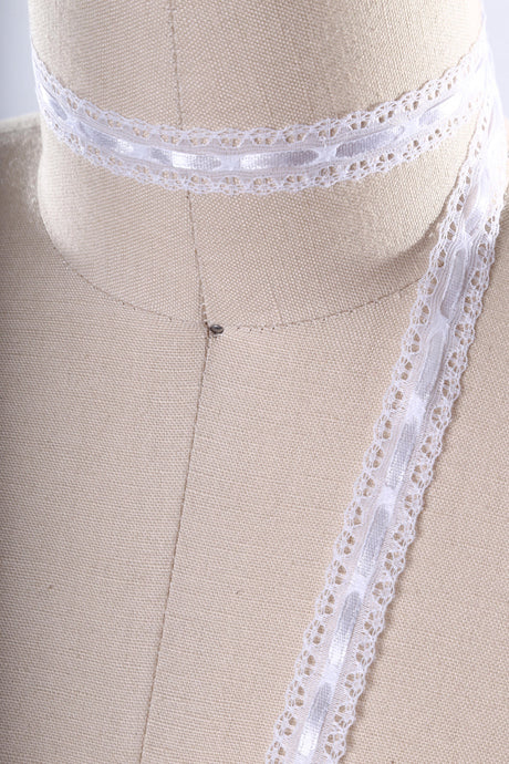 Eyelet Lace Trim White Polyester