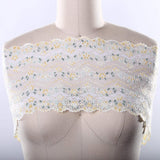 Stretch Lace Trim Yellow White Green 7in