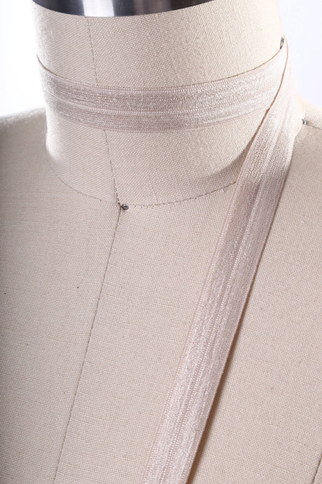 Fold Over Elastic Trim Beige 5/8 Inch