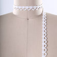 Button Loop Trim White 1/4" Stretch