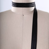 Fold Over Elastic Shiny Black 5/8in