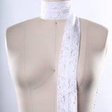 Floral Lace Trim White Polyester 2 Yards