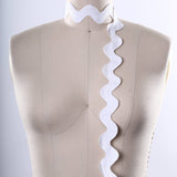 Ric Rac Trim Jumbo White Cotton 1"