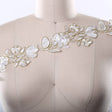 Alencon Lace Trim White Gold Metallic 2.75"