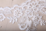 Bridal Lace Trim 6" Sequin Beaded