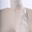 Flower Lace Trim White Silver