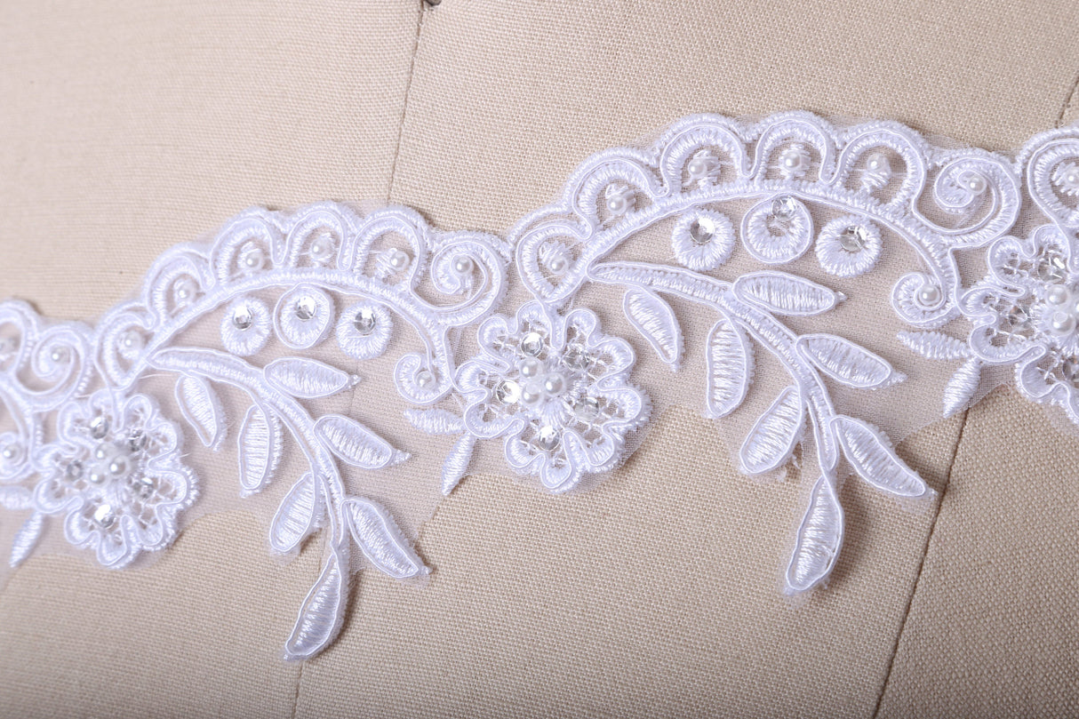 Bridal Lace Trim 3.25 Inch Alencon